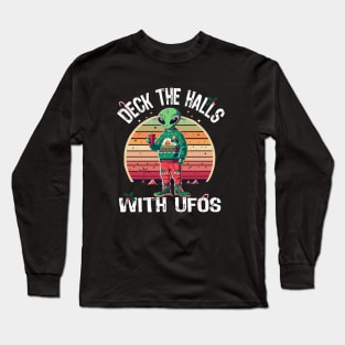 Beam Me Up Santa Claus - Alien Christmas Ufo Coffee Long Sleeve T-Shirt